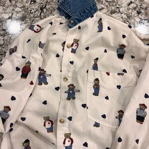 Vintage teddy‎ bear button town